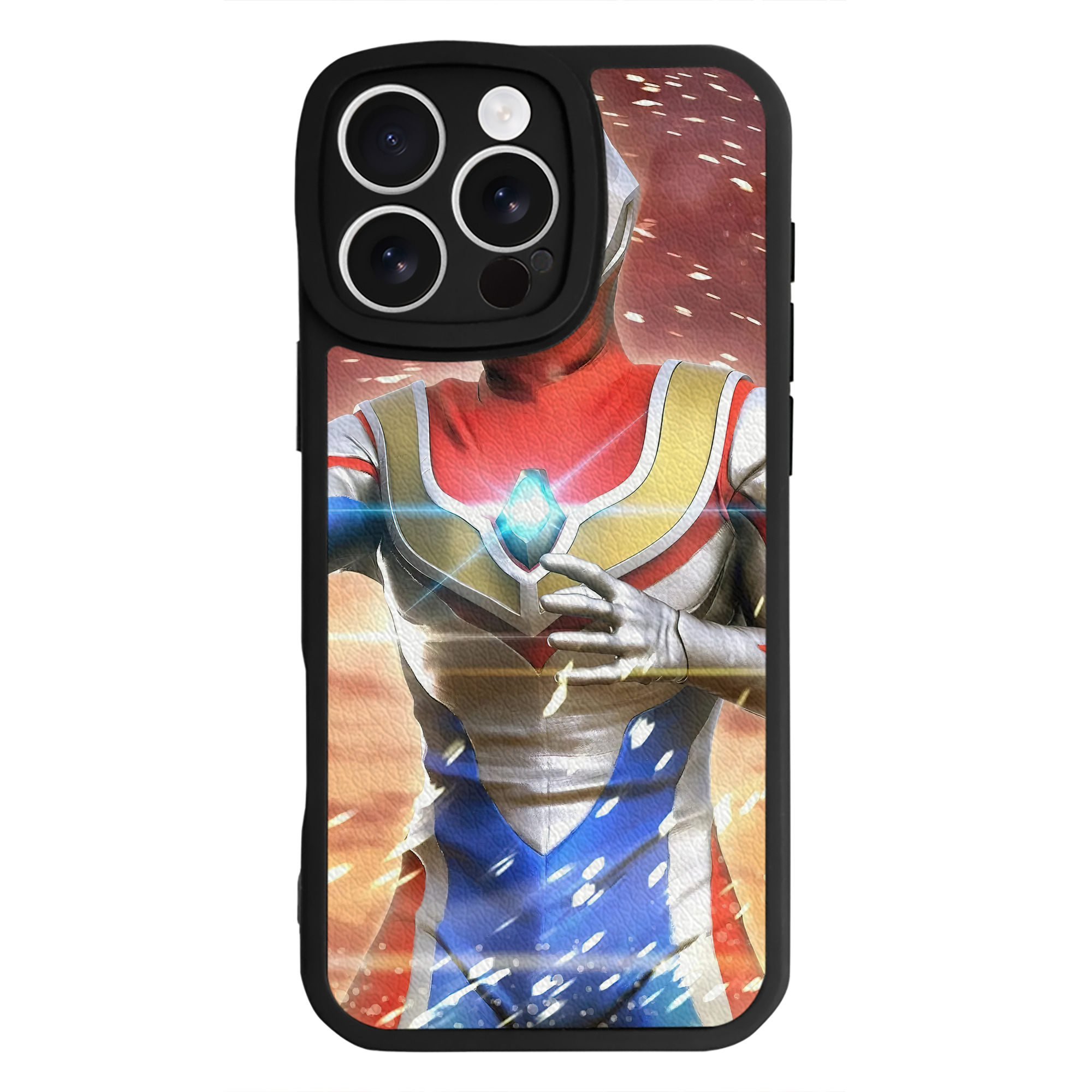 （画像用） ウルトラマン Ultraman 【iPhone 16シリーズ対応】シリコンスマホケース（レザー調） 材質：シリコン